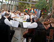 The Oberon String Quartet playing at Frederick's Restaurant